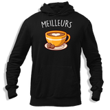 Sweat à capuche couple Meilleur ensemble | café donuts - Planetee