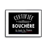 Affiche Bouchère Femme Métier Meilleure de France - Planetee