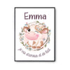 Affiche Emma Amour et Biberon de Lait Vache - Planetee