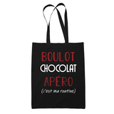 Sac Tote Bag Chocolat C'est ma Routine - Planetee
