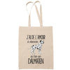 Sac Tote Bag dalmatien amour beige - Planetee