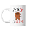 Mug Mal de dos j'peux pas Blanc - Planetee