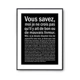 Affiche Livreur Bon ou Mauvais - Planetee