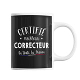 Mug Homme Correcteur Meilleur de France | Tasse Noire métier - Planetee
