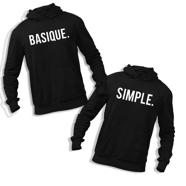 Sweat à capuche couple Basique. Simple. | Référence Orelsan - Planetee