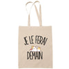 Sac Tote Bag hamster cochon d'inde je le ferai demain beige - Planetee