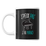 Mug Piano j'peux pas Noir - Planetee