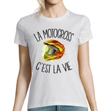 T-shirt femme motocross c'est la vie - Planetee