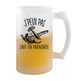 Chope de bière Saut en Parachute j'peux pas - Planetee