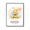 Affiche Raphaël bébé d'amour abeille - Planetee