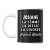 Mug prénom Josiane cadeau départ retraite - Planetee