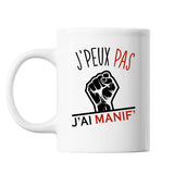 Mug Manif j'peux pas Blanc - Planetee