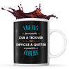 Mug Formidable AVS  femme Cadeau Travail noir - Planetee