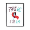 Affiche Amp j'peux pas Blanc Premium - Planetee