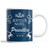 Tasse Noël Priscillia Bleu - Planetee