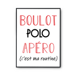 Affiche Polo C'est ma Routine - Planetee