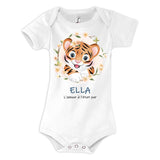 Affiche Bébé Enfant Amour Etat Pur Tigre Prénom Personnalisable Fille - Planetee