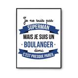 Affiche Je ne suis pas Superman, je suis Boxeur - Planetee