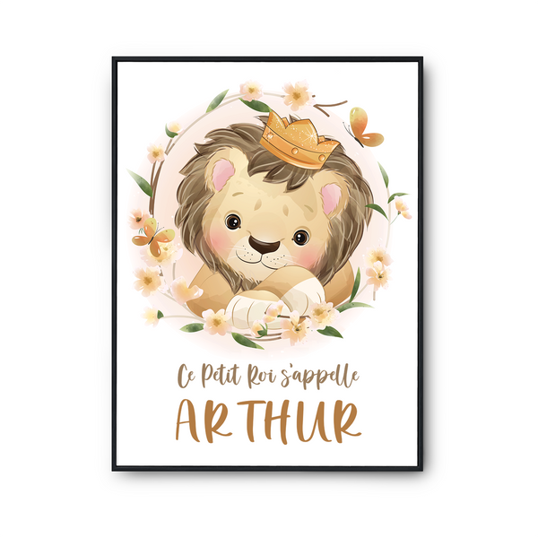 Affiche Arthur bébé Lion Roi - Planetee