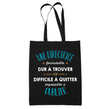 Tote Bag Formidable Directrice Cadeau Travail Noir - Planetee