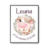 Affiche Louna Amour et Biberon de Lait Vache - Planetee