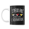 Mug Aéronautique j'peux pas Noir - Planetee