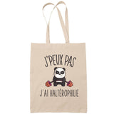 Sac Tote Bag J'peux pas Haltérophilie beige - Planetee