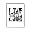 Affiche Amour Love you to the moon fusée - Planetee