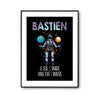 Affiche Prénom Bastien Univers - Planetee