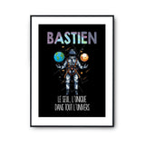 Affiche Prénom Bastien Univers - Planetee