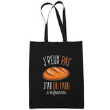 Sac Tote Bag Pain À Enfourner Je peux pas Noir - Planetee