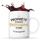 Mug blanc Propriété du Meilleur Photographe - Planetee