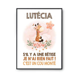 Affiche Lutécia Cou Monté Girafe - Planetee