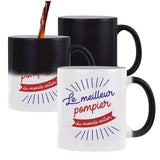 Mug magique Pompier Homme Meilleur de monde | Tasse Métier imprimée en France - Planetee