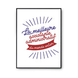 Affiche Assistante administratif Femme Métier Meilleure du Monde entier - Planetee