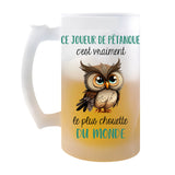 Chope joueur de pétanque Le plus Chouette - Planetee
