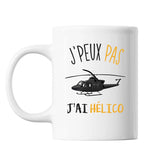 Mug Hélico j'peux pas Blanc - Planetee