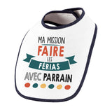 Bavoir bébé Ma mission Férias avec Parrain - Planetee