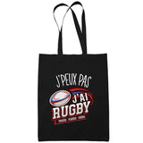 Sac Tote Bag Rugby 2 Je peux pas Noir - Planetee