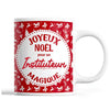 Tasse Noël Instituteur homme Rouge - Planetee