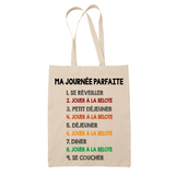 Tote Bag Belote Journée Parfaite - Planetee