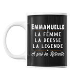 Mug prénom Emmanuelle cadeau départ retraite - Planetee