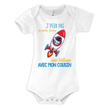 Body bébé Bêtises avec Cousin Astronaute Fusée - Planetee