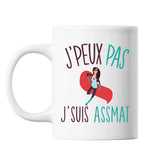 Mug Assistante maternelle j'peux pas Blanc - Planetee