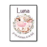 Affiche Luna Amour et Biberon de Lait Vache - Planetee