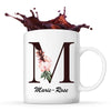 Mug Blanc Marie-Pierre Lettre Fleur - Planetee