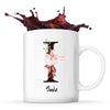 Mug Blanc Inès Lettre Fleur - Planetee