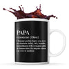 Mug noir Définition Papa - Planetee