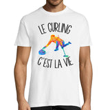 T-shirt homme curling c'est la vie - Planetee
