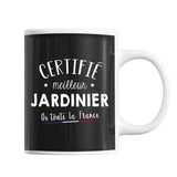 Mug Homme Jardinier Meilleur de France | Tasse Noire métier - Planetee